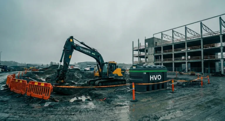 Anleggsplass med HVO